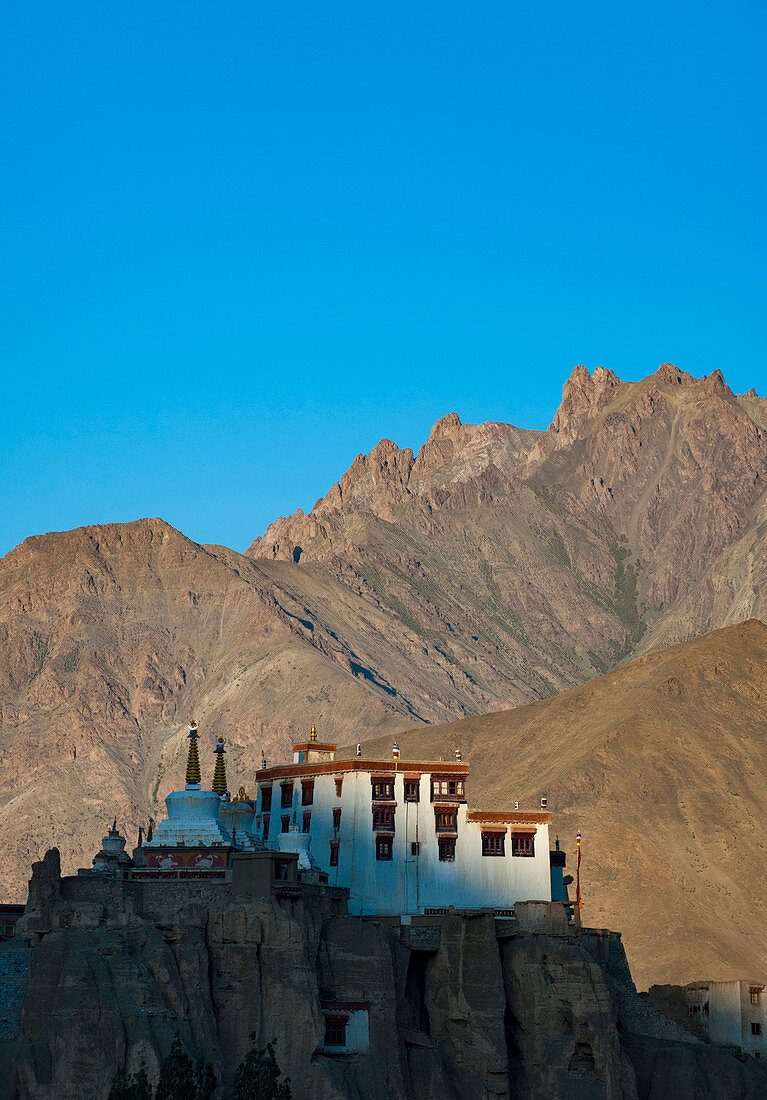 A view of the magnificent 1000-year-old Lamayuru Monastery in the remote region of Ladakh in northern India, India, Asia