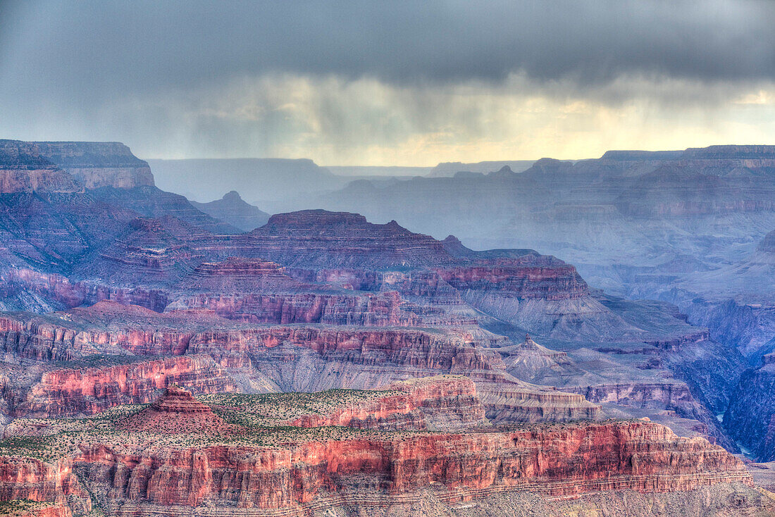 Afternoon thunderstorm, South Rim, Grand Canyon National Park, UNESCO World Heritage Site, Arizona, United States of America, North America