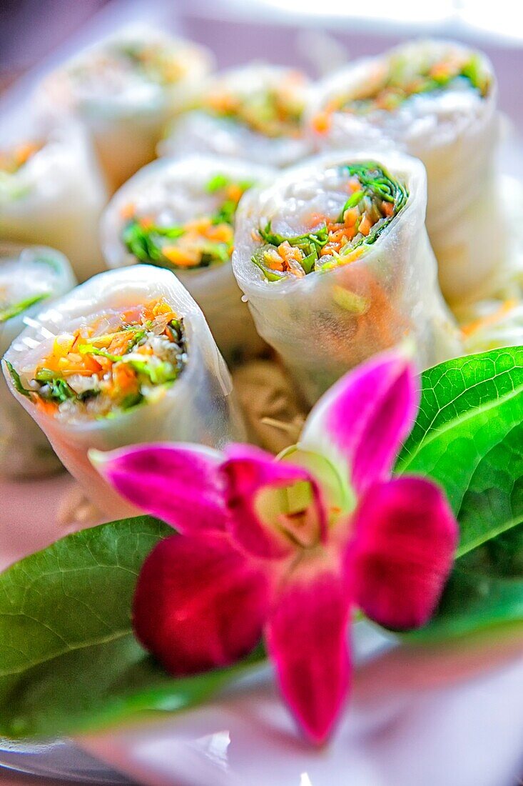 The lumpia or spring roll is a roll made from a paste filler to different chopped vegetables julienne and mince some scrambled all