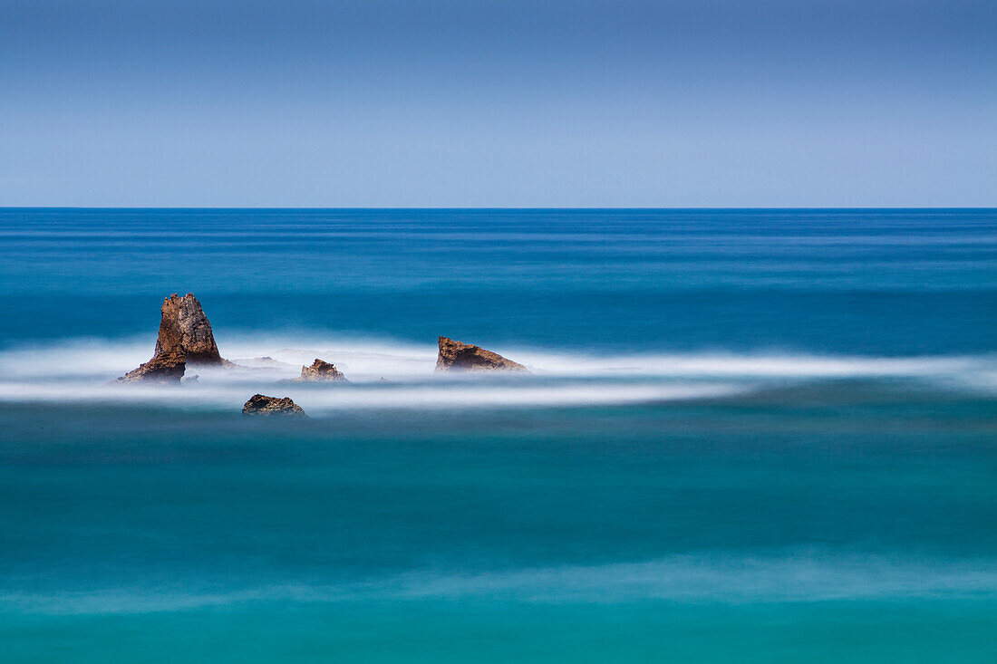 'Rock formations in the mediterranean sea; Joppa, Israel'