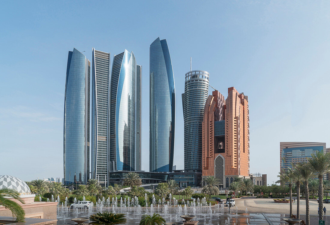 Modern highrises, Abu Dhabi, Abu Dhabi Emirate, United Arab Emirates