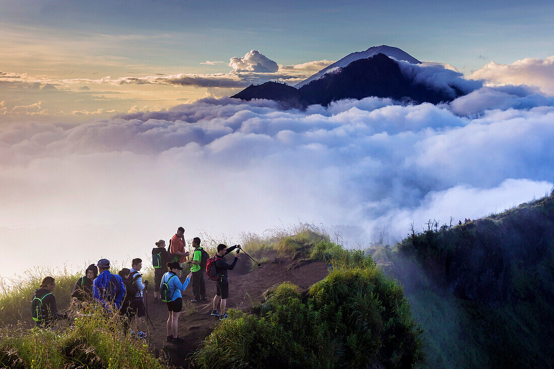 Hiking in the mountains of Indonesia.