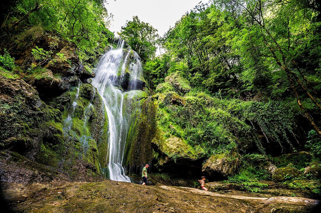 Autoire water fall in department of Lot region of Midi-Pyrénées, France.