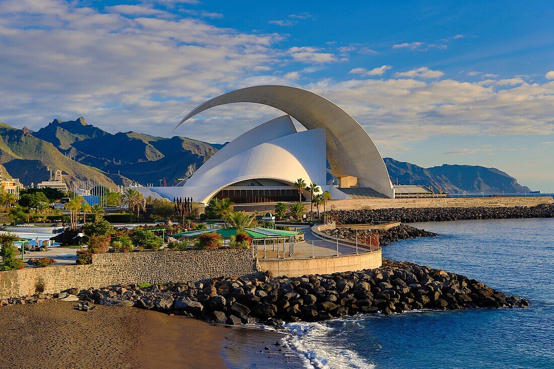 Spain , Canary Islands , Tenerife Island, Santa Cruz de Tenerife City , Auditorium Bldg  , built by Calatrava
