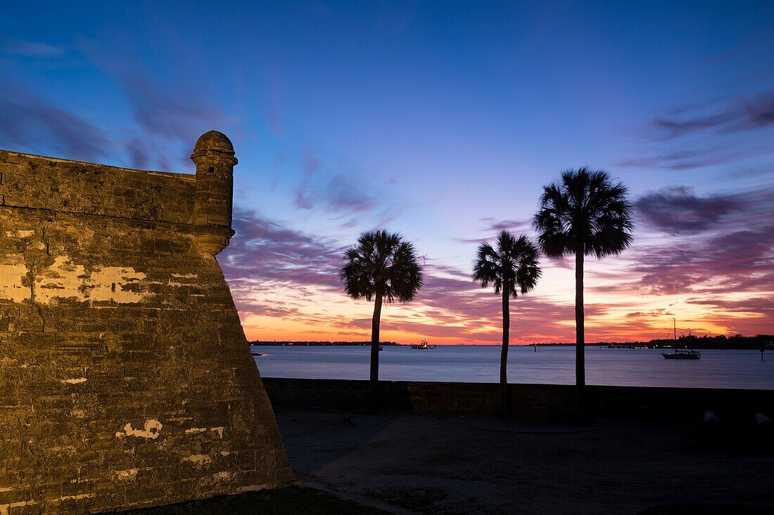 Castillo de San Marcos at Sunrise, St. Augustine, Florida