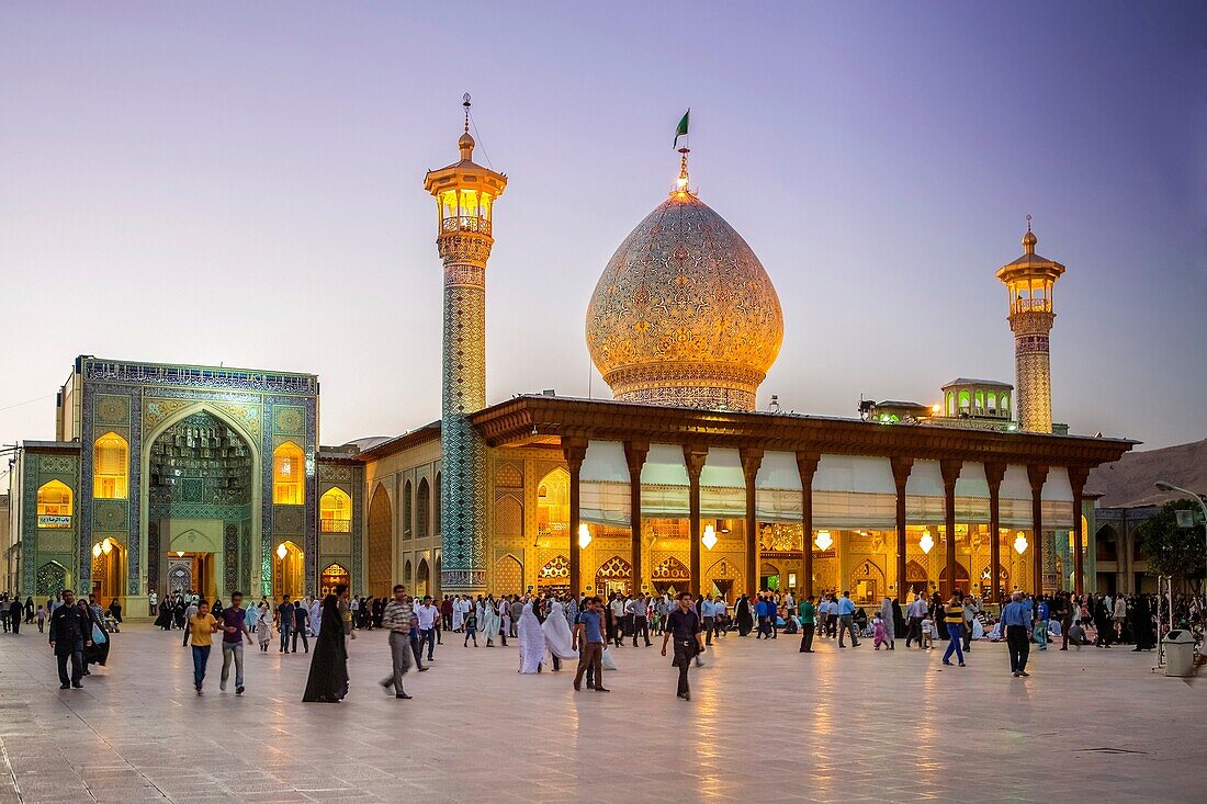 Iran, Shiraz City, Shah-e Cheragh Sanctuary.