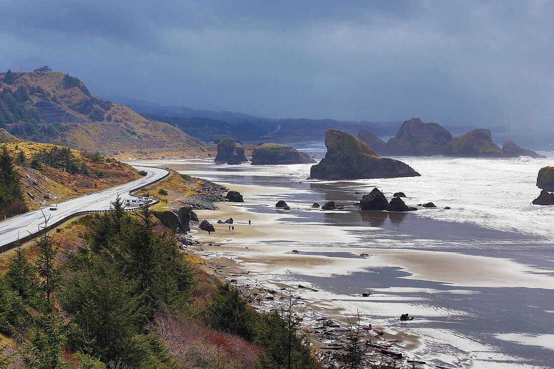 View at rocky coast at Cape Sebastian , Oregon , USA