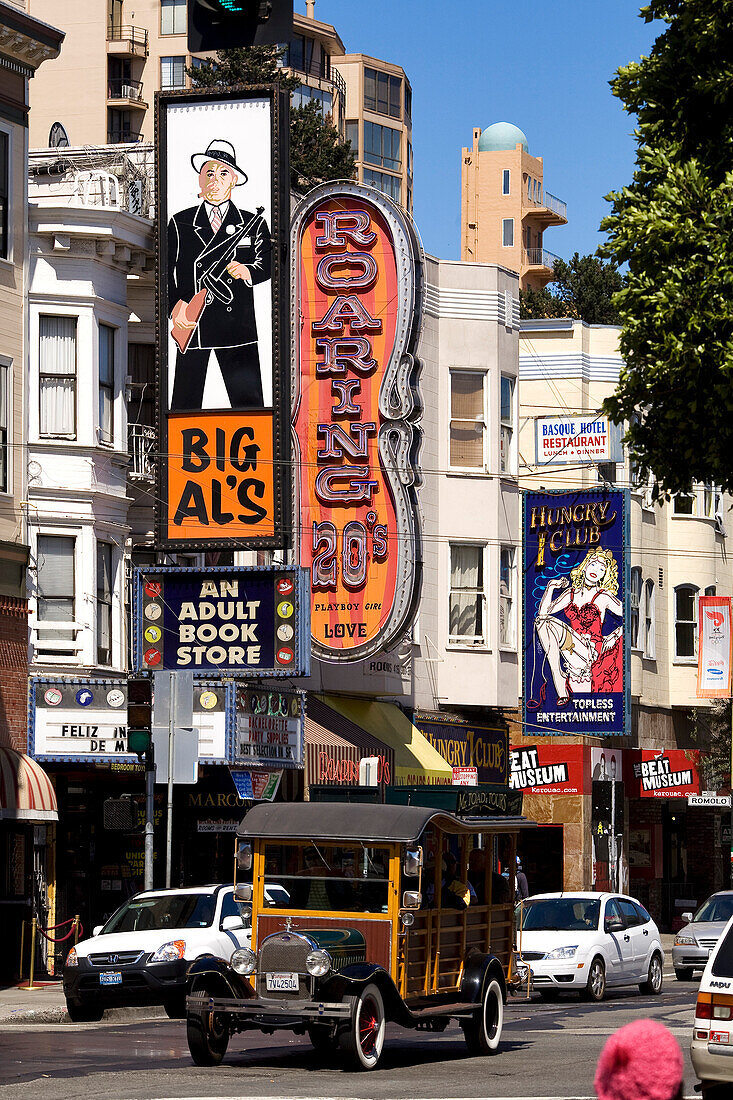 United States, California, San Francisco, North Beach District, Broadway and places for adults