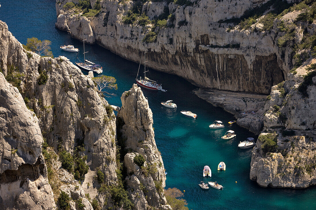 France, Bouches du Rhone, Calanques National Park, Marseille, Calanque d'En Vau