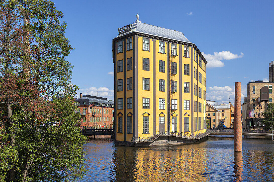 Museum of work next to the Motala Stroem in Norrkoeping, oestergoetland, South Sweden, Sweden, Scandinavia, Northern Europe