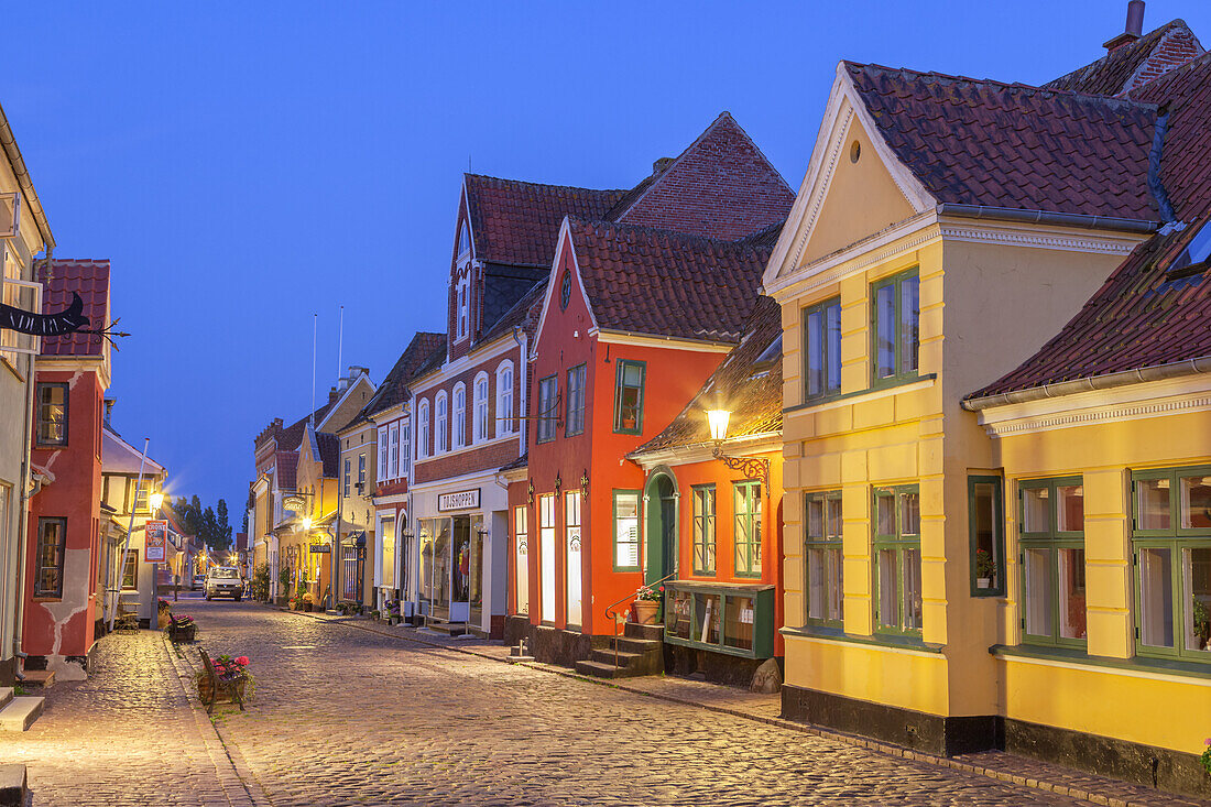 Houses in the old town of Ærøskøbing, Island Ærø, South Funen Archipelago, Danish South Sea Islands, Southern Denmark, Denmark, Scandinavia, Northern Europe