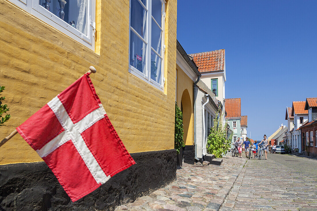 Altstadtgassen von Ærøskøbing, Insel Ærø, Schärengarten von Fünen, Dänische Südsee, Süddänemark, Dänemark, Nordeuropa, Europa