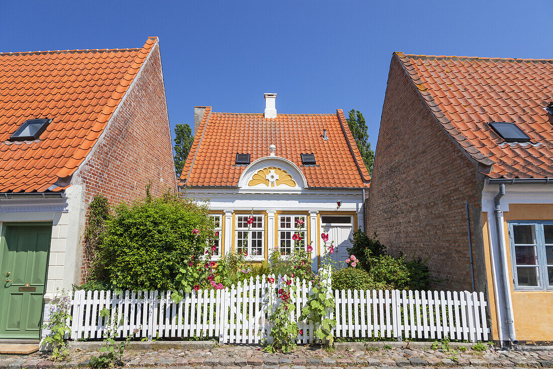 Altstadtgassen von Ærøskøbing, Insel Ærø, Schärengarten von Fünen, Dänische Südsee, Süddänemark, Dänemark, Nordeuropa, Europa