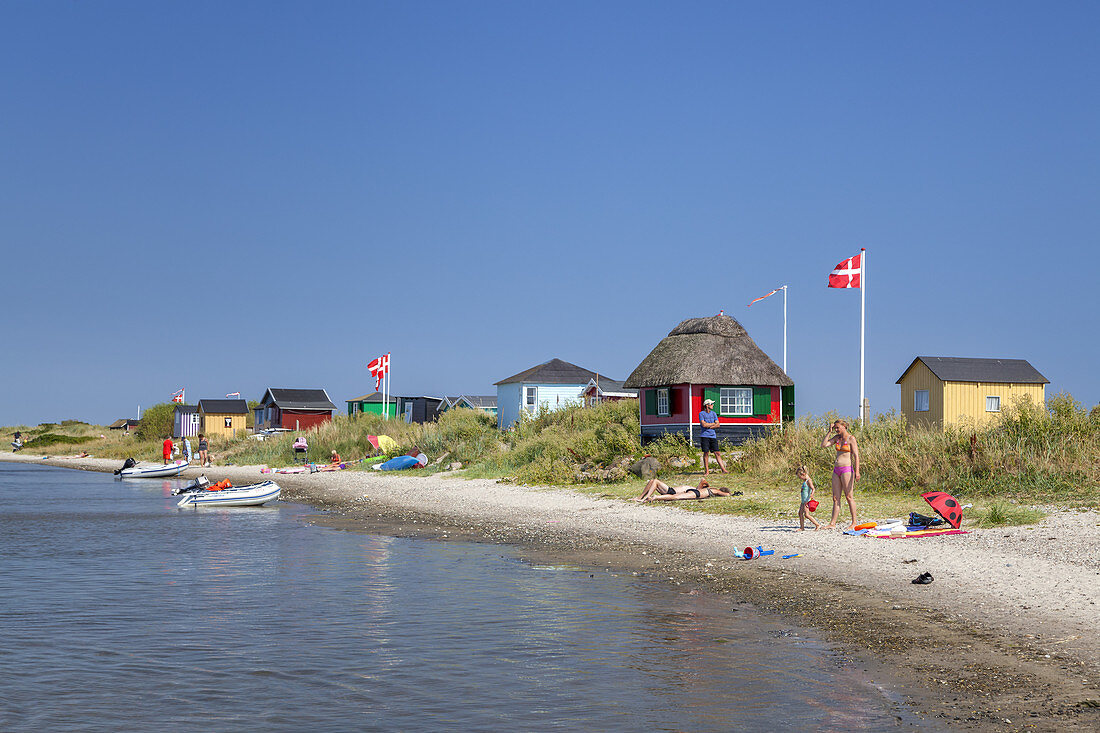 Cottage at the beach Erikshale, island Ærø, Marstal, South Funen Archipelago, Danish South Sea Islands, Southern Denmark, Denmark, Scandinavia, Northern Europe