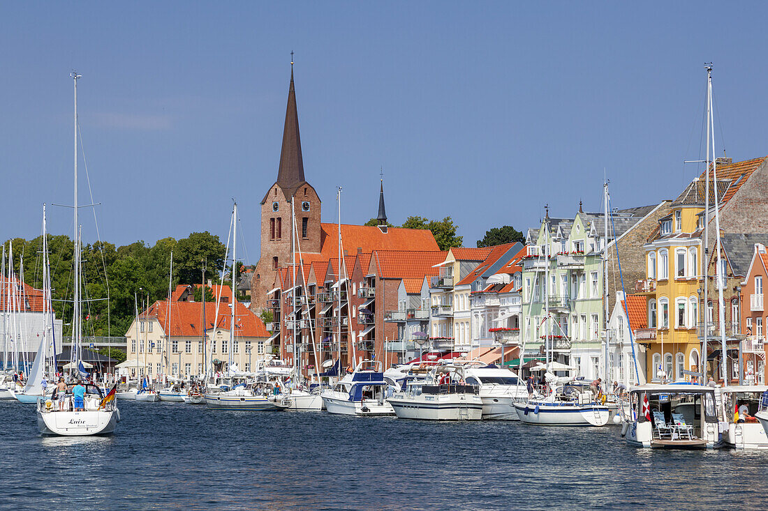 Blick von Insel Als auf Sønderborg, Dänische Südsee, Süddänemark, Dänemark, Nordeuropa, Europa