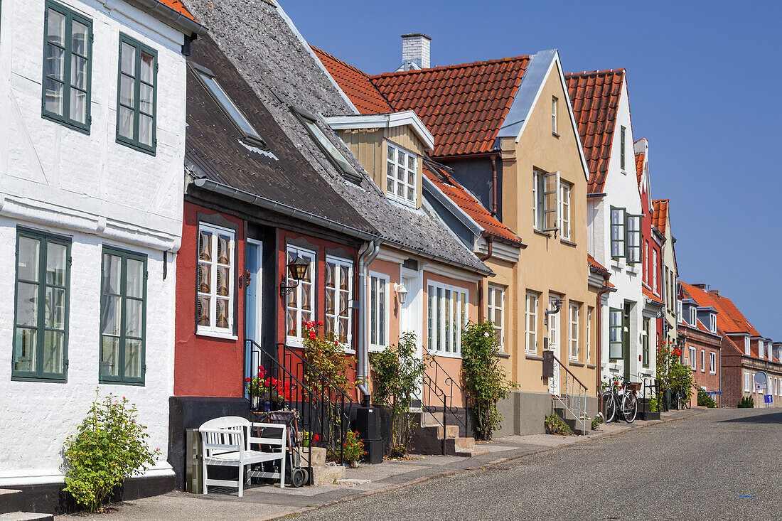 Houses of the old town in Sønderborg, Island Als, Southern Denmark, Denmark, Scandinavia, Northern Europe