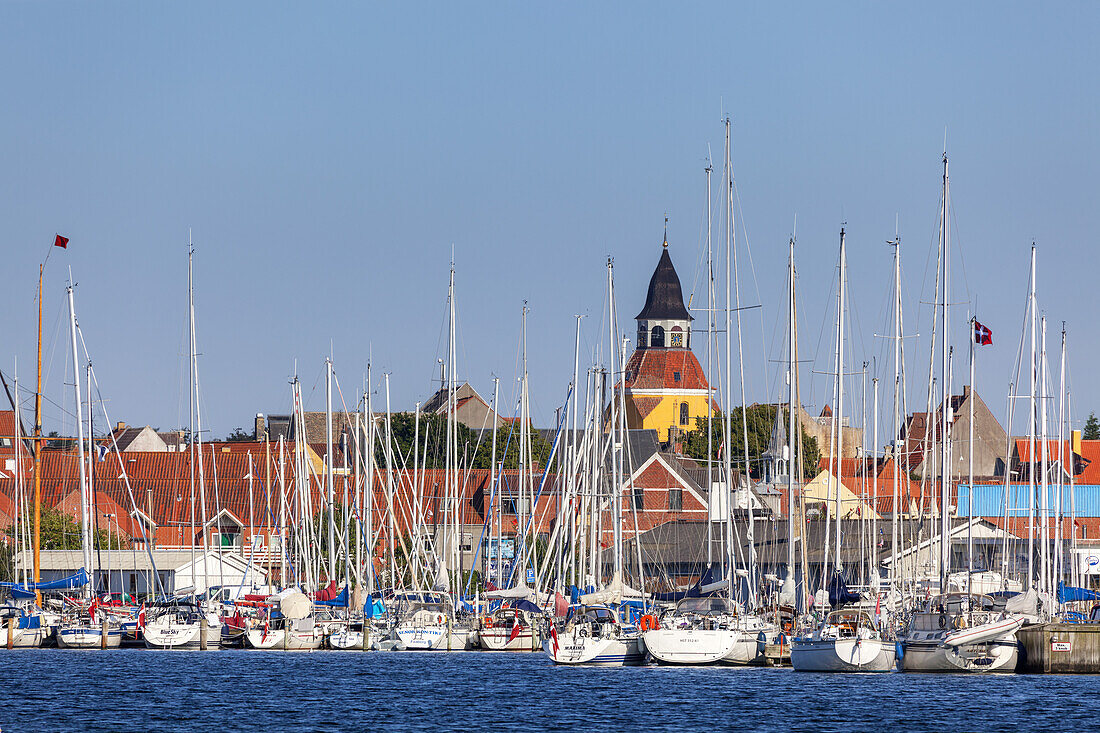 Hafen von Faaborg auf der Insel Fünen, Dänische Südsee, Süddänemark, Dänemark, Nordeuropa, Europa