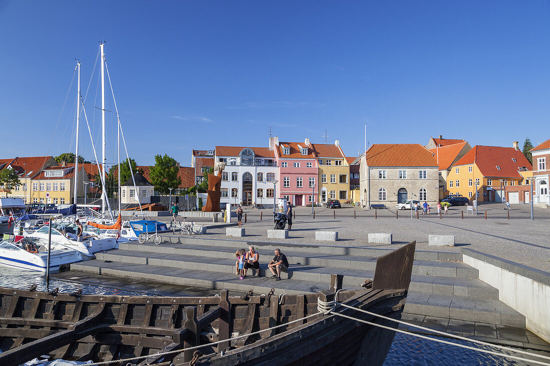 Hafen von Faaborg auf der Insel Fünen, Dänische Südsee, Süddänemark, Dänemark, Nordeuropa, Europa