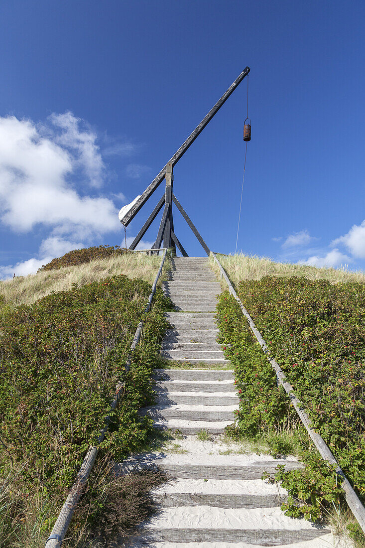 Reproduction of the old beacon of Skagen, by the Kattegat, Northern Jutland, Jutland, Cimbrian Peninsula, Scandinavia, Denmark, Northern Europe