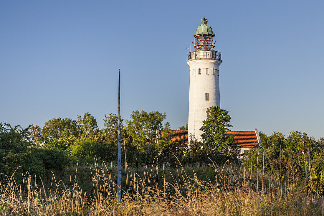 Lighthouse Stevns Fyr near Stevns Klint, Højerup, Store Heddinge, Stevns Peninsula, Island of Zealand, Scandinavia, Denmark, Northern Europe