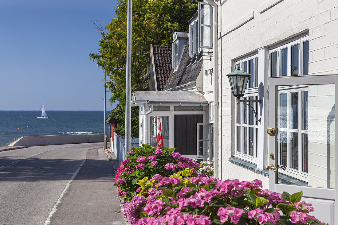 Hotel Rødvig by the sea, Rødvig, Stevns Peninsula, Island of Zealand, Scandinavia, Denmark, Northern Europe