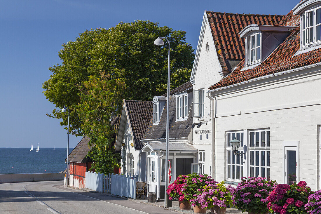 Hotel Rødvig by the sea, Rødvig, Stevns Peninsula, Island of Zealand, Scandinavia, Denmark, Northern Europe