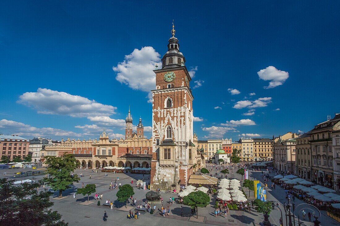 Poland, Krakow City, Market Square, Town Hall Tower (Wieza Ratuszowa).