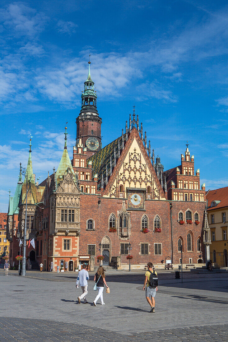 Polen, Breslau Stadt, Marktplatz, Rathaus Bldg. Rynek ,.