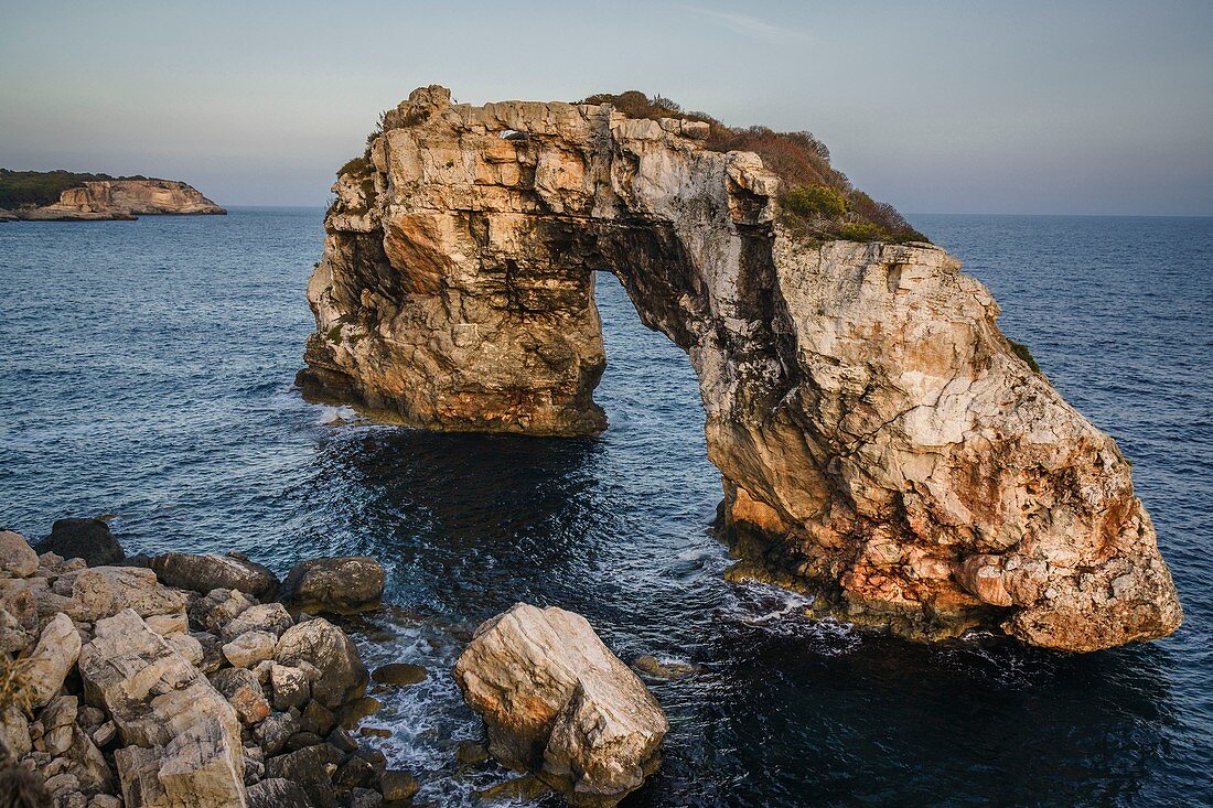 arco natural de roca Es Pontas,Santanyí,islas baleares, Spain.