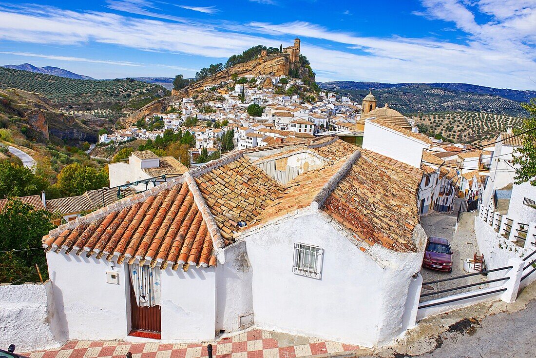 Montefrio. Moorish castle, Washington Irving Route, Granada province, Andalusia, Spain.