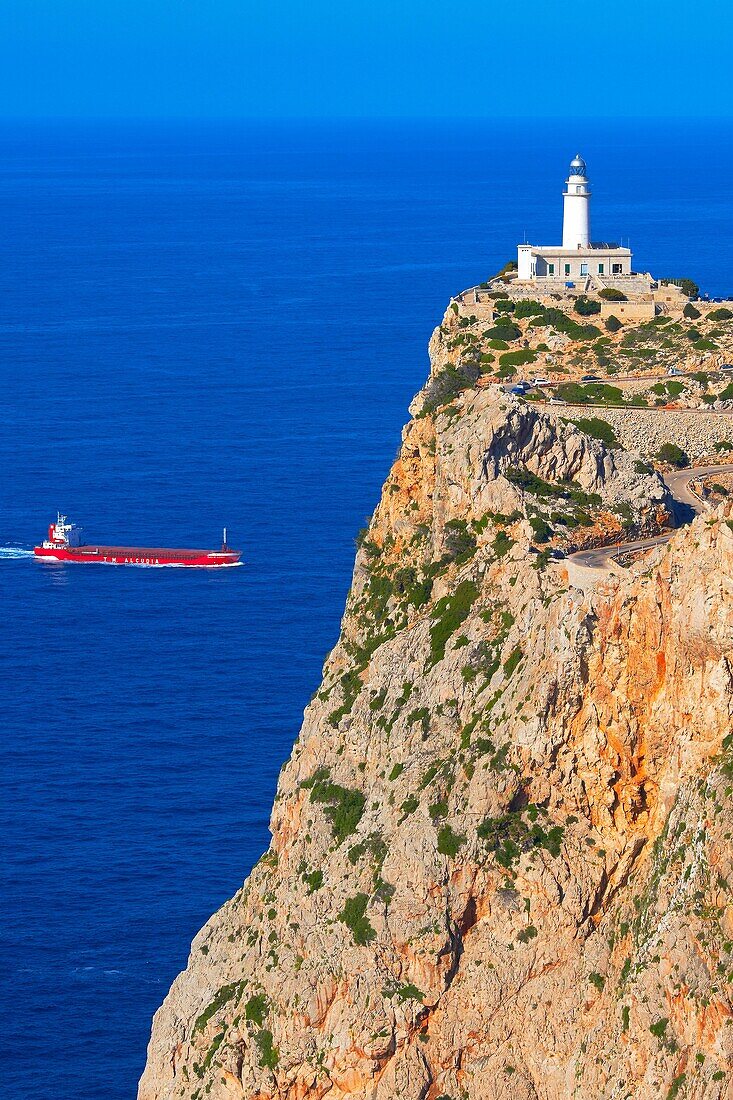 Mallorca, Lighthouse, Cabo de Formentor, Formentor Cape, Serra de Tramuntana, UNESCO World Heritage Site, Mallorca Island, Majorca, Balearic Islands, Spain, Europe.
