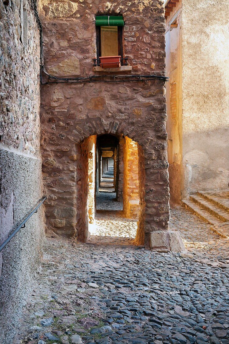 Small street in Peramea. Lérida. Cataluña. Spain. Europe.