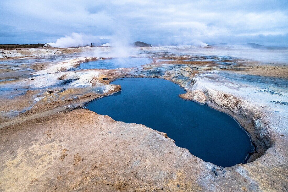 Namafjall geothermal area. Þjóðvegur. Iceland.