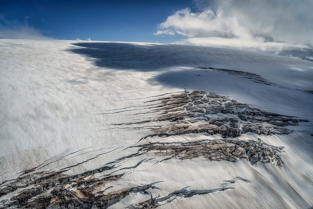 Krossarjokull Glacier, Myrdalsjokull Ice cap, Iceland.