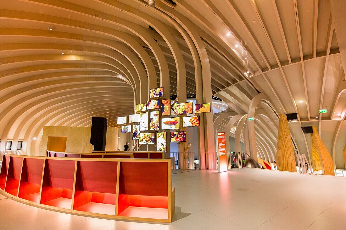 La Cité du Vin, Wine house museum, inside. Bordeaux, Gironde. Aquitaine France Europe.