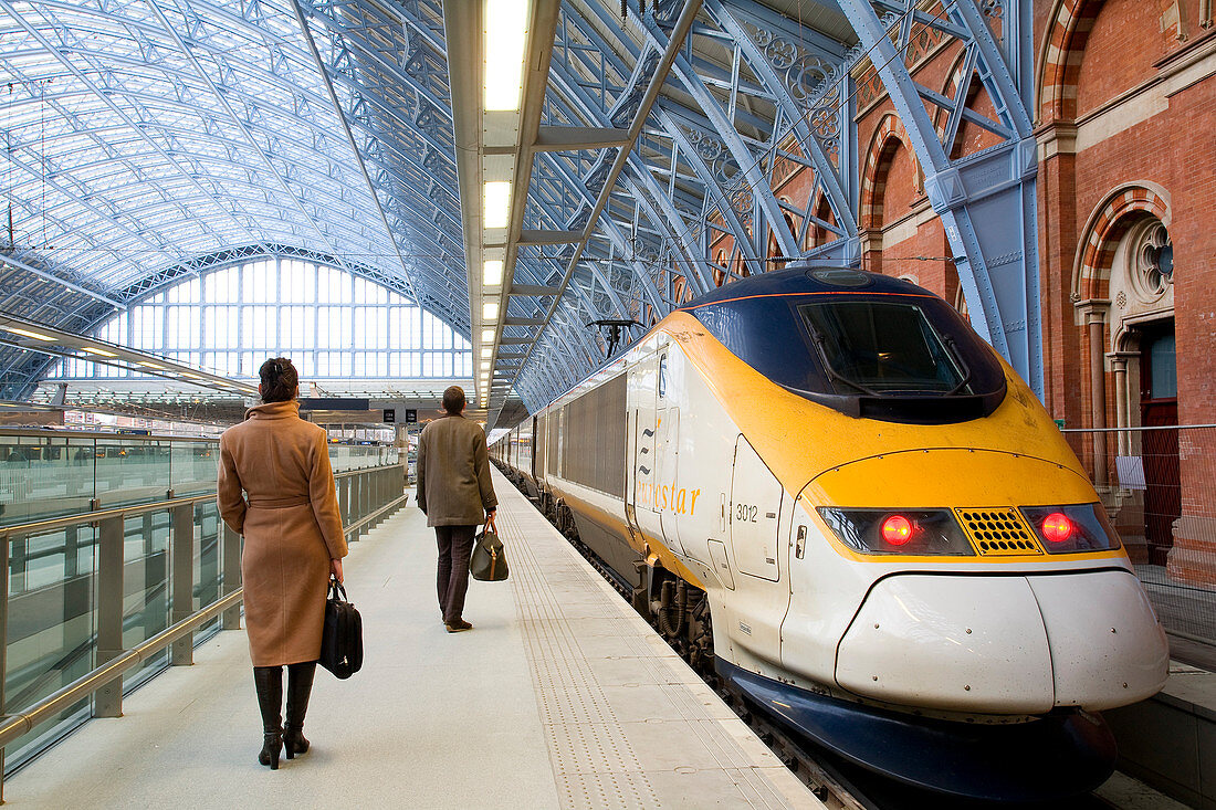 United Kingdom, London, St Pancras International train station, Eurostar trains
