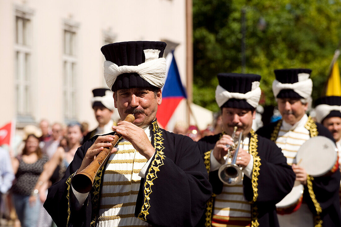 Estonia (Baltic States), Saaremaa Island, Kuressaare Village, summer festival, Turkish musicians
