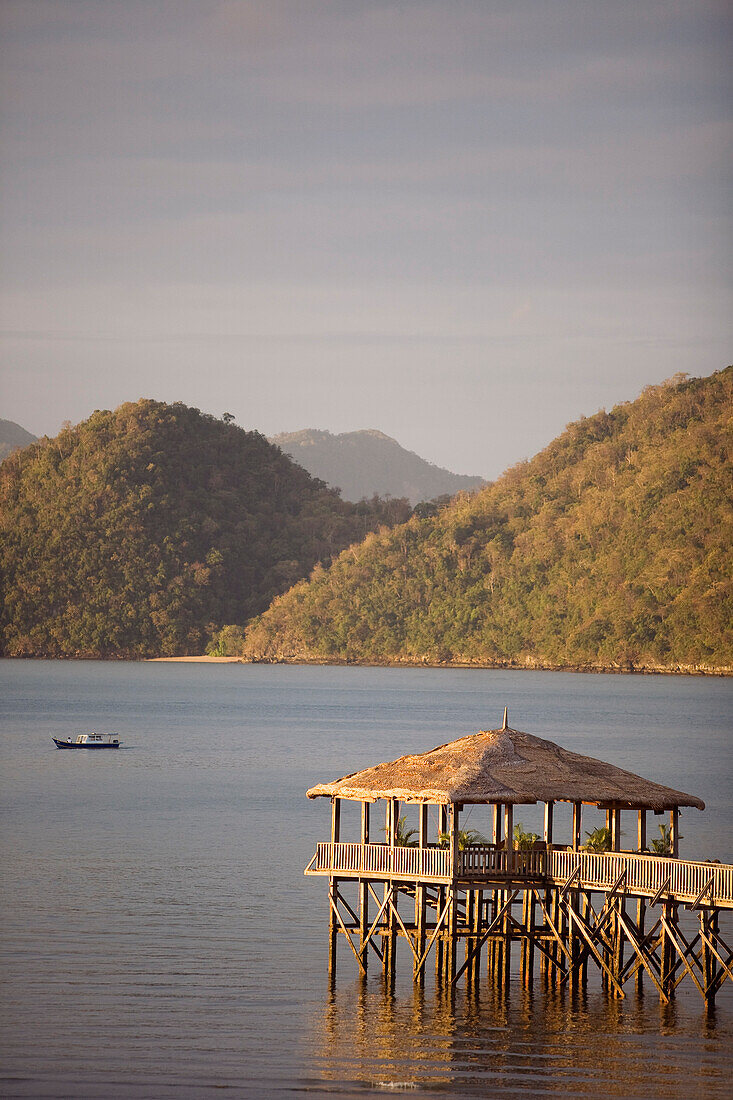 Malaysia, Kedah state, Andaman Sea, Langkawi island, Westin Hotel pontoon bridge near Kuah