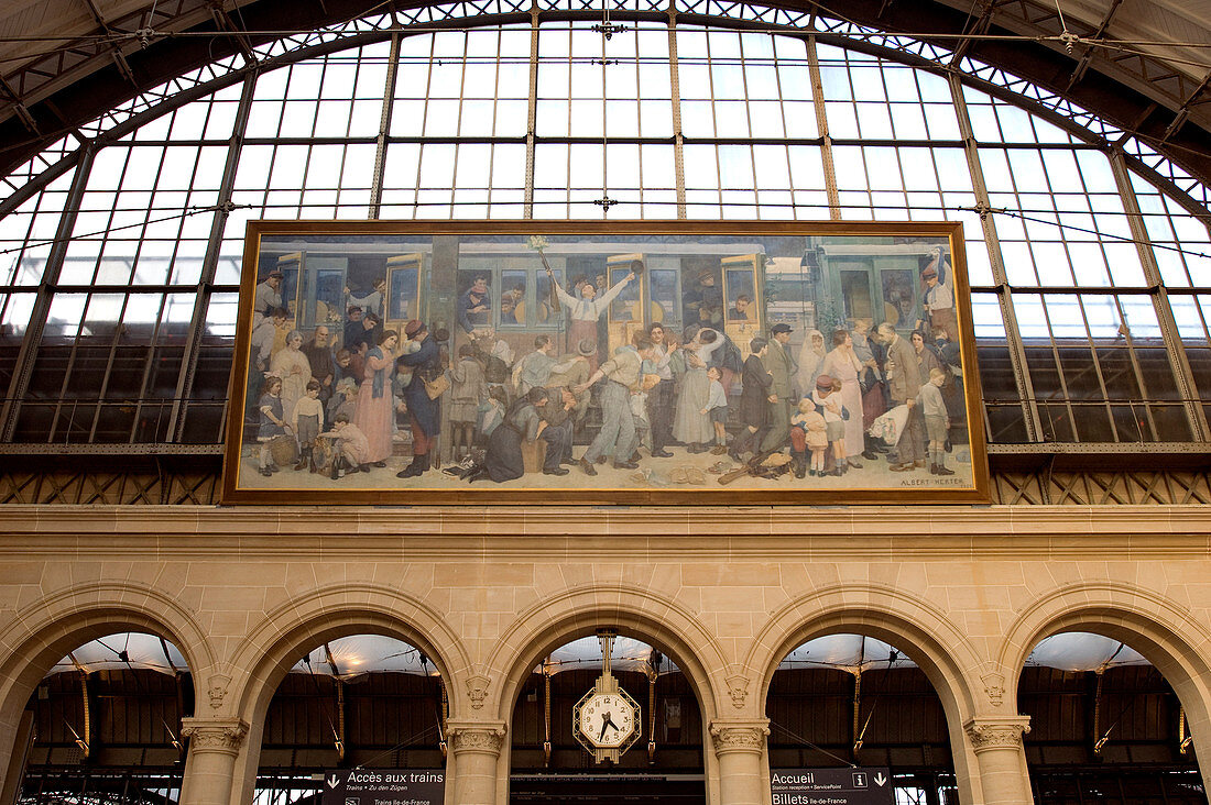 France, Paris, restored Gare de l'Est, February 2008