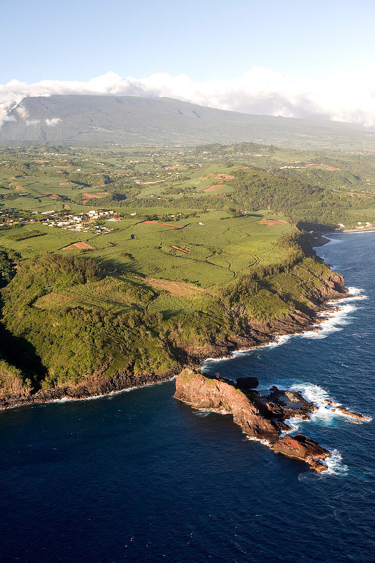 France, Reunion Island, southern coast, Petite Ile, Manapani Bay (aerial view)