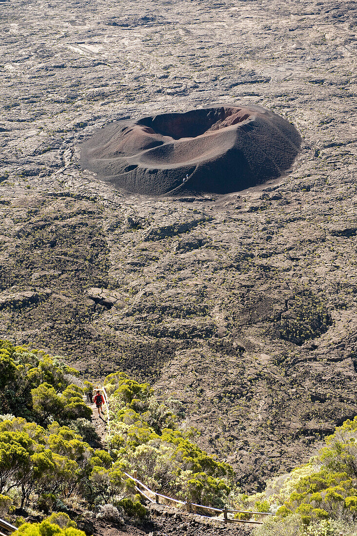 France, Reunion island (French overseas department), Parc National de La Reunion (Reunion National Park), listed as World Heritage by UNESCO, Piton de la Fournaise volcano, the Enclos, Formica Leo crater
