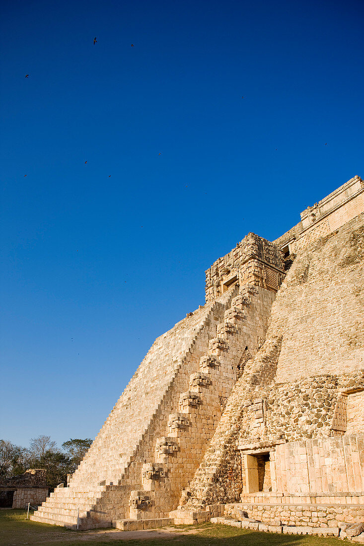 Mexico, Yucatan State, Maya site of Uxmal, site listed as World Heritage by UNESCO, the Pyramid of Devin
