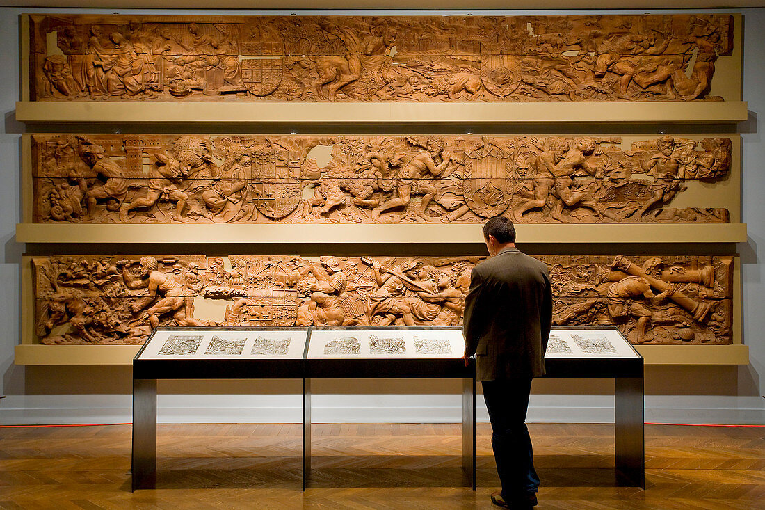 France, Paris, Musee des Arts Decoratifs (Museum of Decorative Arts) in a Louvre wing, frieze by Velez Blanco