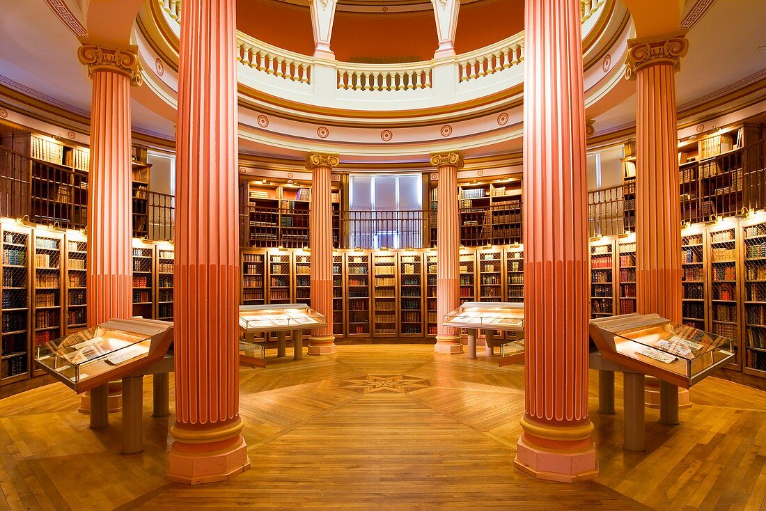 France, Paris, Musee Guimet, library