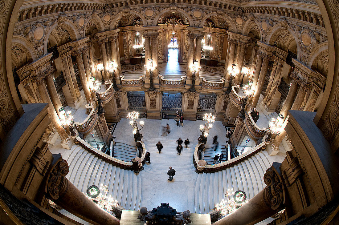 France, Paris, Garnier opera house, the Grand Staircase