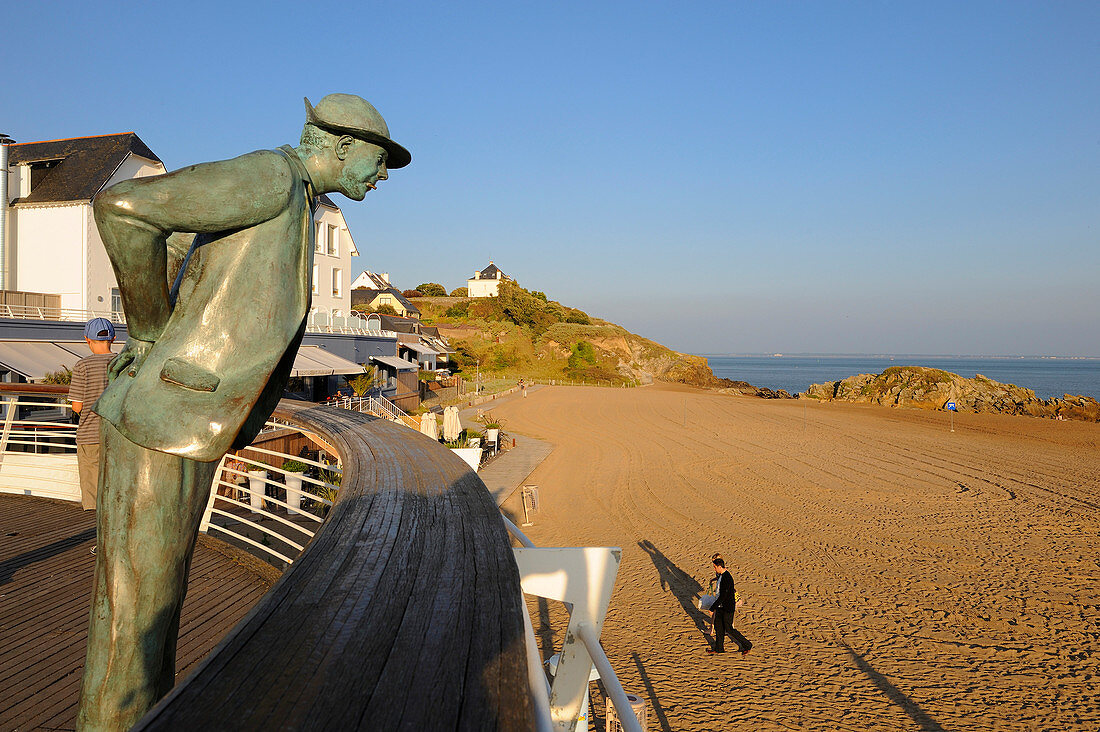 France, Loire Atlantique, Saint Nazaire, St Marc Beach where was filming Les Vacances de Monsieur Hulot (Mr. Hulot's Holiday) by Jacques Tati