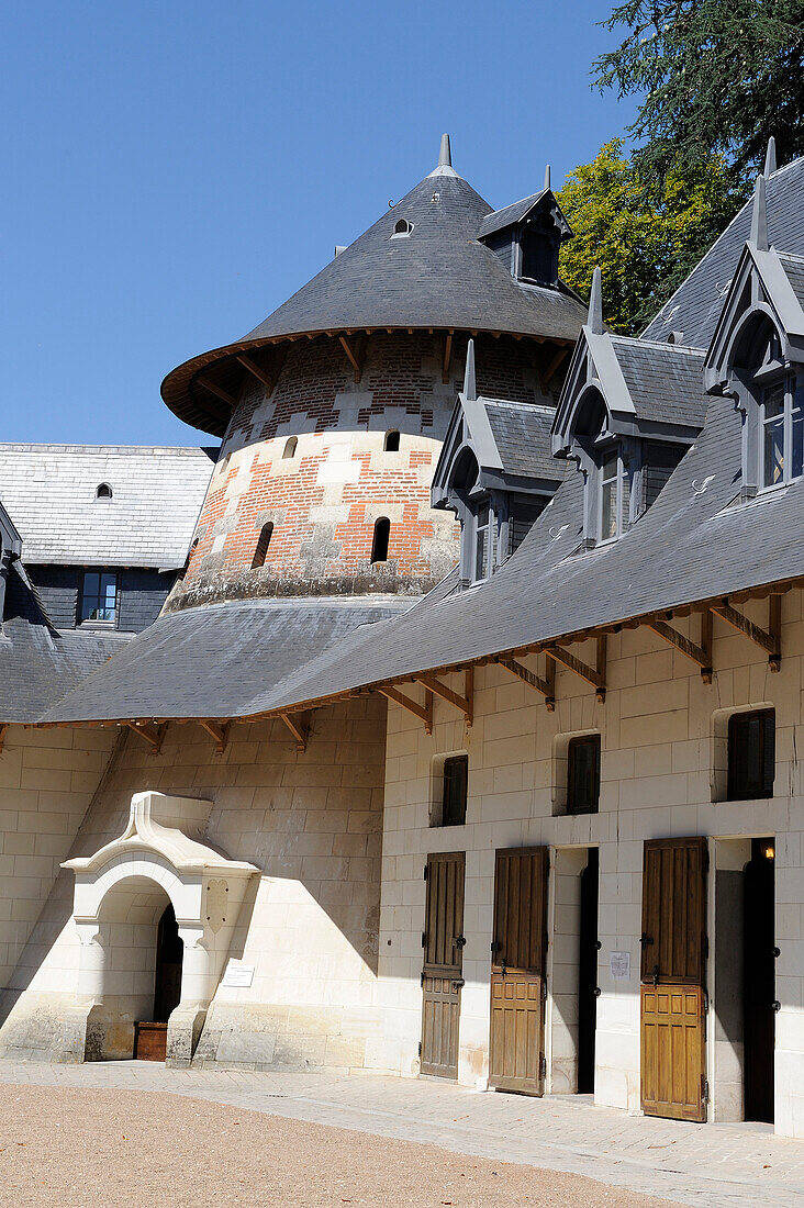 France, Loir et Cher, Loire Valley, listed as World Heritage by UNESCO, Chaumont sur Loire castle, stables, former ceramic oven converted into riding stable