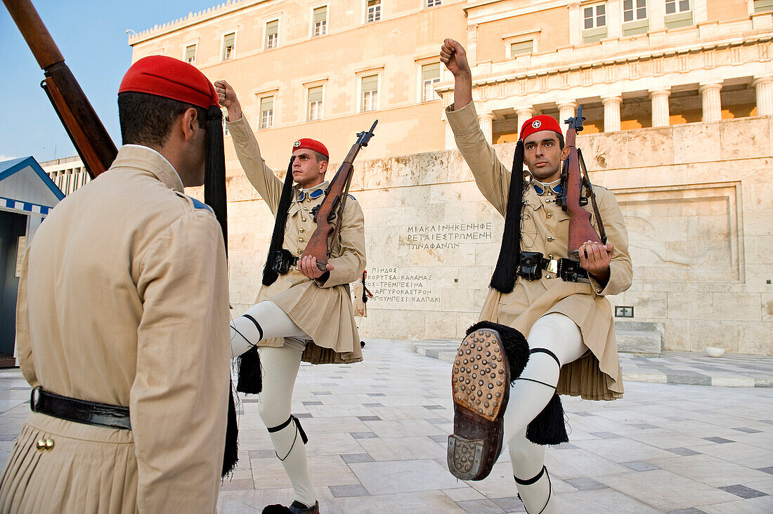 Greece, Athens, Syntagma Square, the Parliament guard