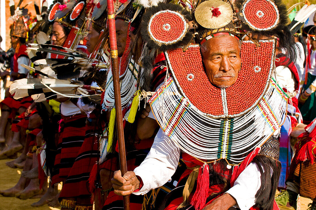 Myanmar (Burma), Sagaing Division, village of Leshi, Rawong from Naga Tenkul Tribe