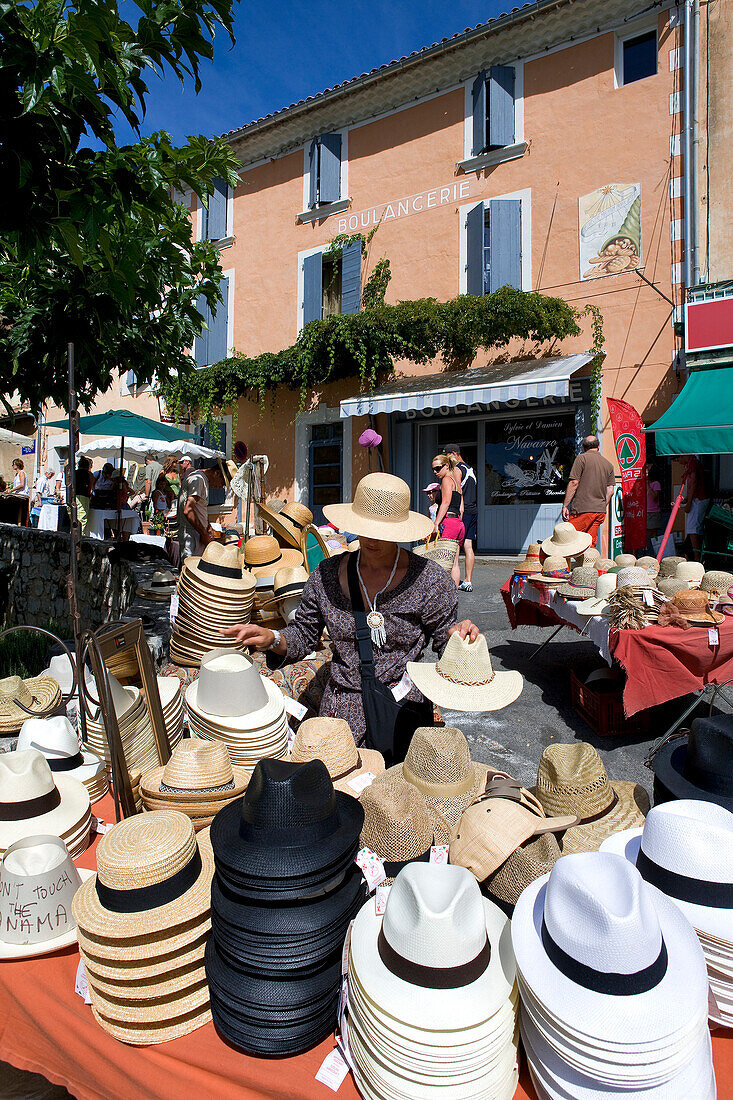 France, Vaucluse, Luberon, Saint Saturnin les Apt, market day